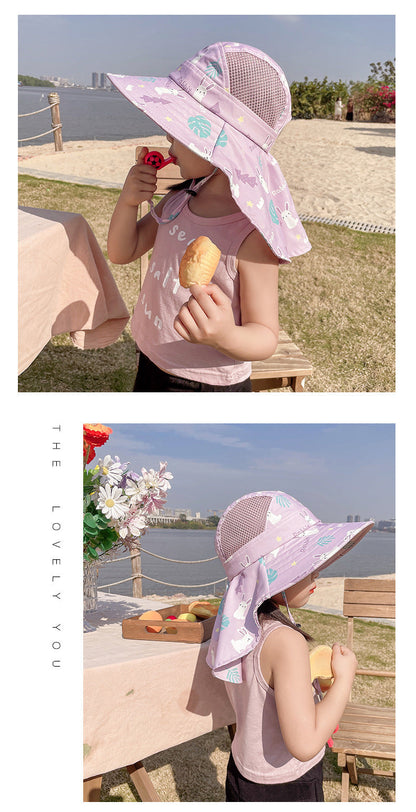 Children's UPF Summer Sun Cap with Adjustable Chin Strap