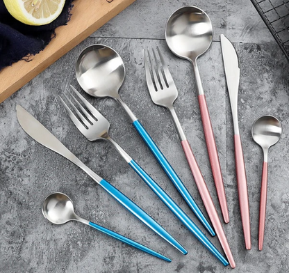 Stainless Steel 24-Piece Silverware Dinner Set