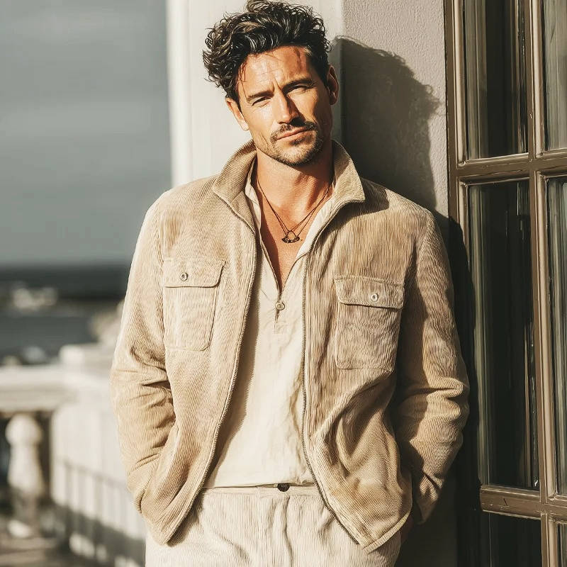 Rugged Textured Men's Jacket