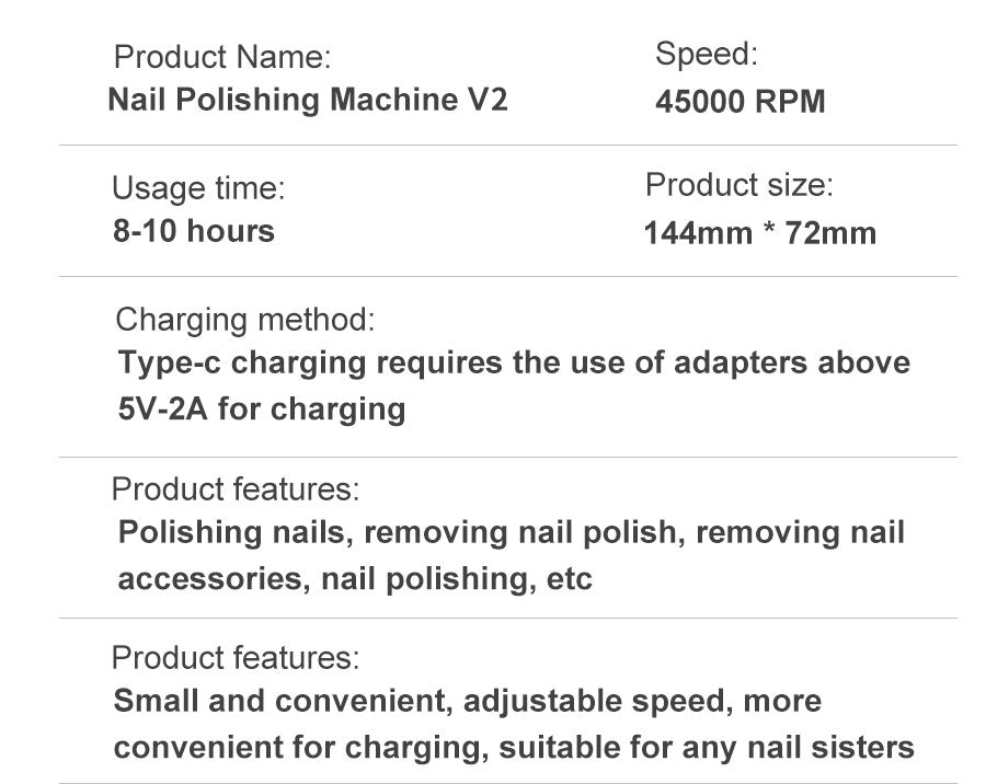 Portable Cordless Nail Drill Set