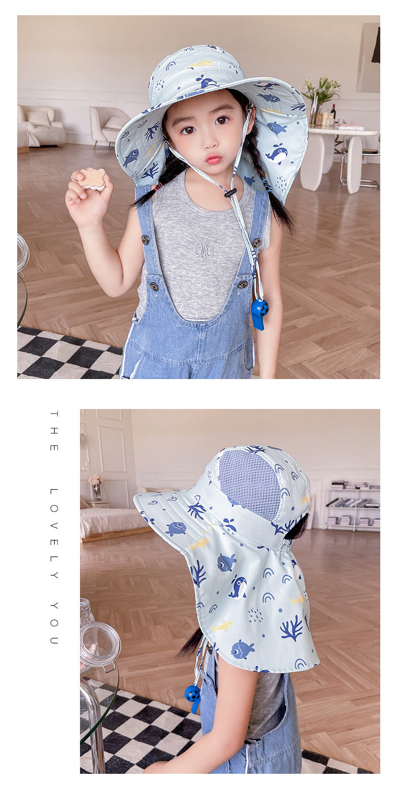 Children's UPF Summer Sun Cap with Adjustable Chin Strap