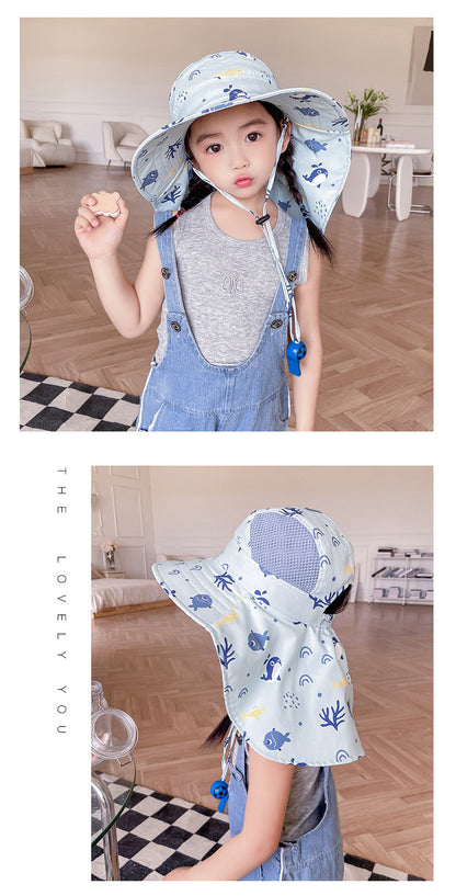 Children's UPF Summer Sun Cap with Adjustable Chin Strap