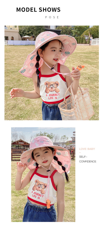 Children's UPF Summer Sun Cap with Adjustable Chin Strap
