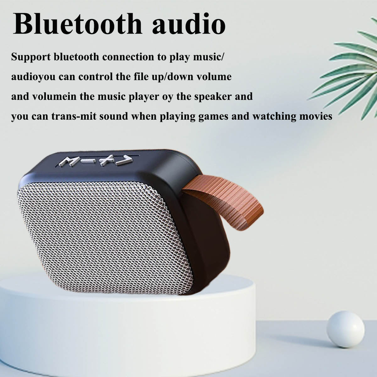 Compact Wireless Bluetooth Speaker with Clear Stereo Sound