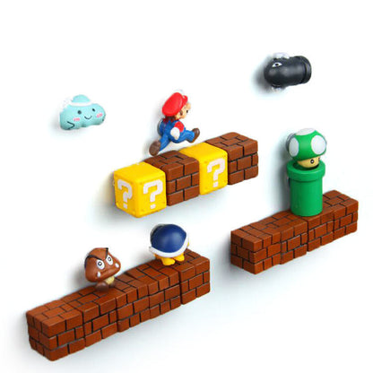 Colorful Mario Refrigerator Magnets for Gaming Fans