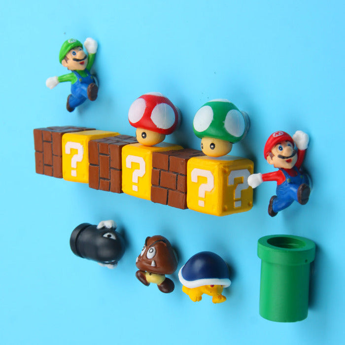 Colorful Mario Refrigerator Magnets for Gaming Fans