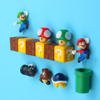 Colorful Mario Refrigerator Magnets for Gaming Fans