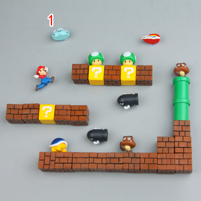 Colorful Mario Refrigerator Magnets for Gaming Fans - Luxicro