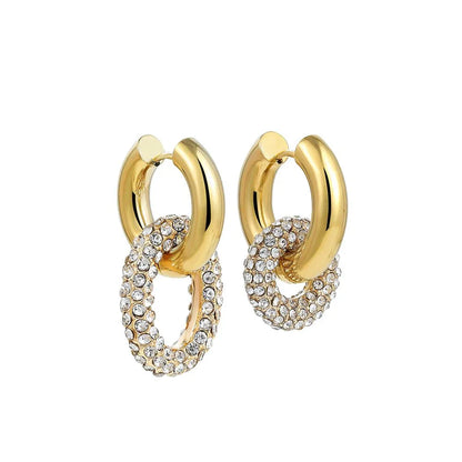 Chic Double Hoop Hug Earrings - Luxicro