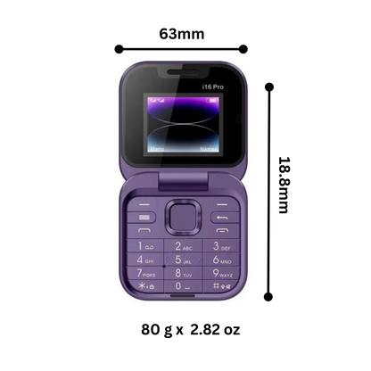 Slim 2 in 1 Flip Mobile Phone