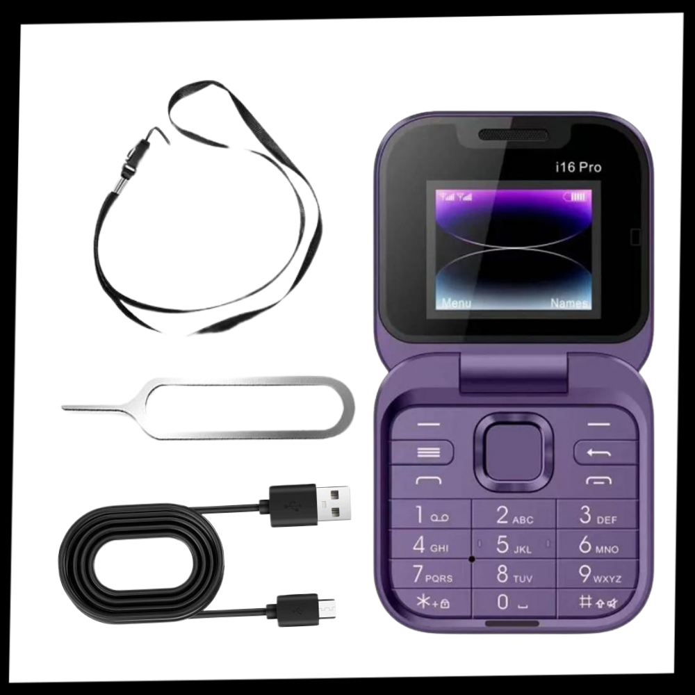 Slim 2 in 1 Flip Mobile Phone