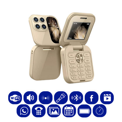 Slim 2 in 1 Flip Mobile Phone