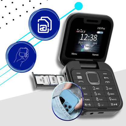Slim 2 in 1 Flip Mobile Phone