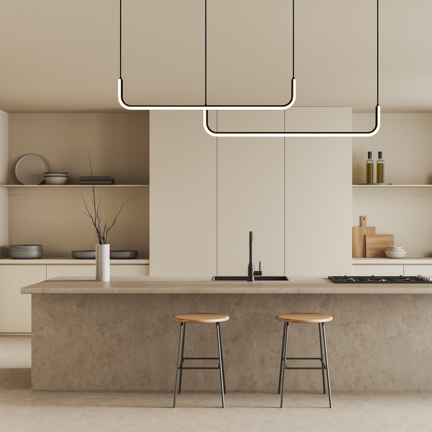 Contemporary Dimmable LED Pendant Light for Kitchen - Luxicro