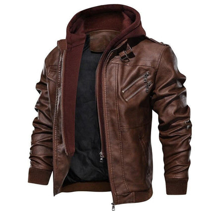 Classic Leather Mens Coat - Luxicro