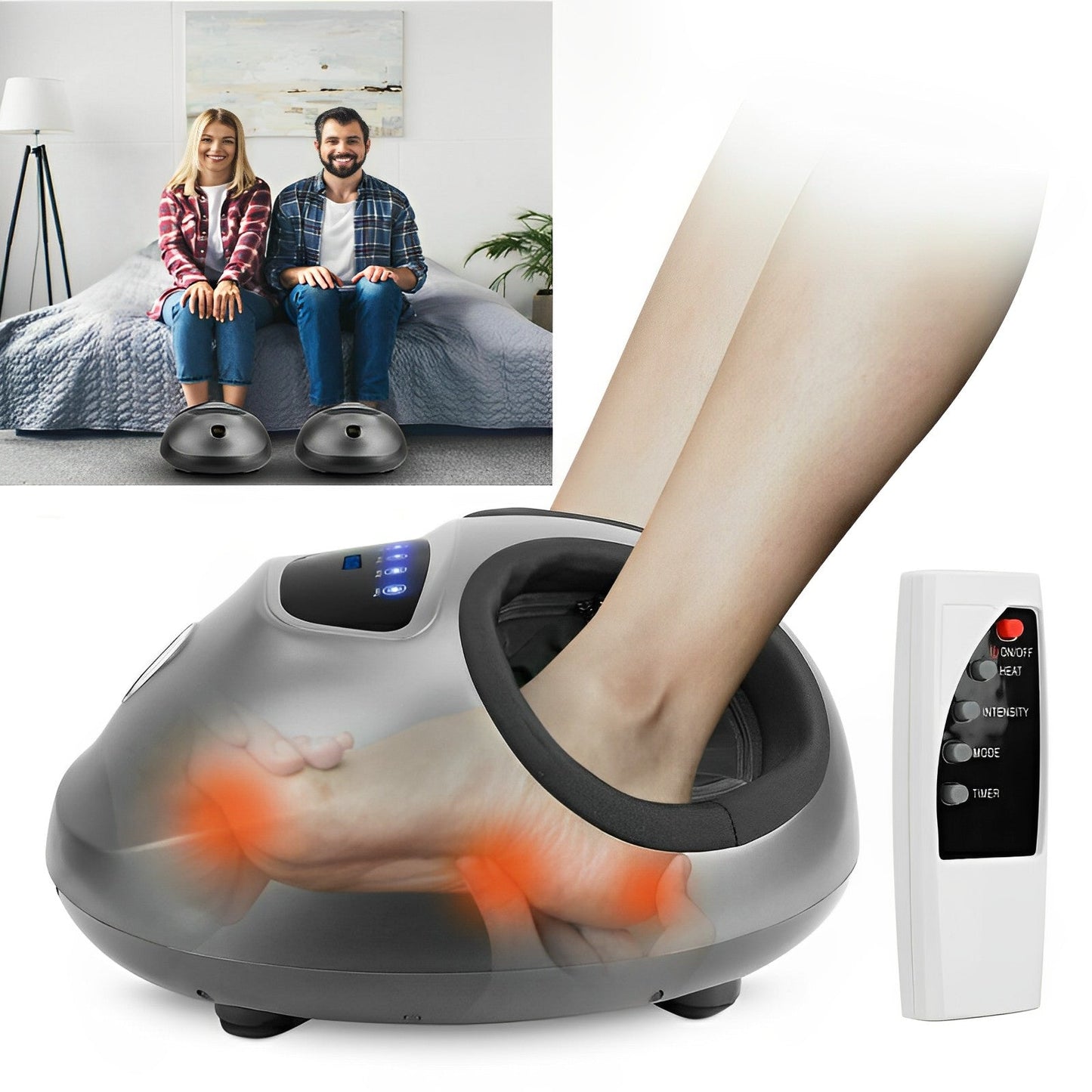 Relaxing Heated Electric Foot Massage Spa - Luxicro