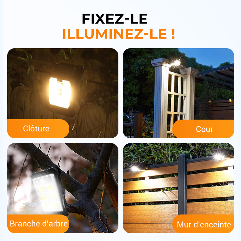 Bright Solar Powered Clamp Light