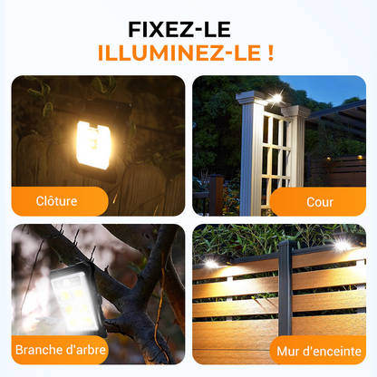 Bright Solar Powered Clamp Light