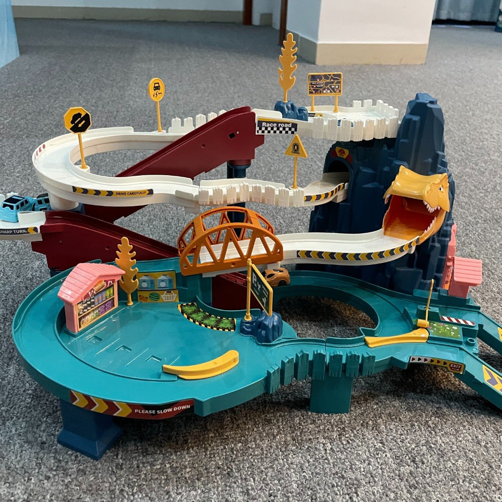 Fun Dinosaur Racing Playset with Tracks