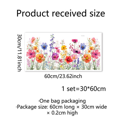 Colorful Floral Static Window Sticker