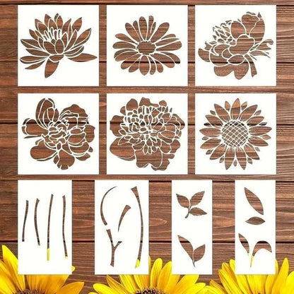 Big Floral Wall Stencil Kit - Outdoor Decor
