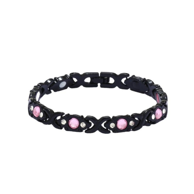 Elegant Pink Gold Buckle Bangle