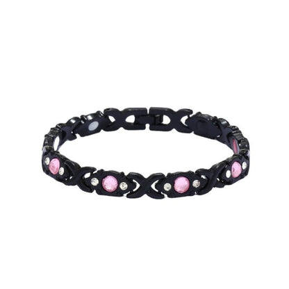Elegant Pink Gold Buckle Bangle