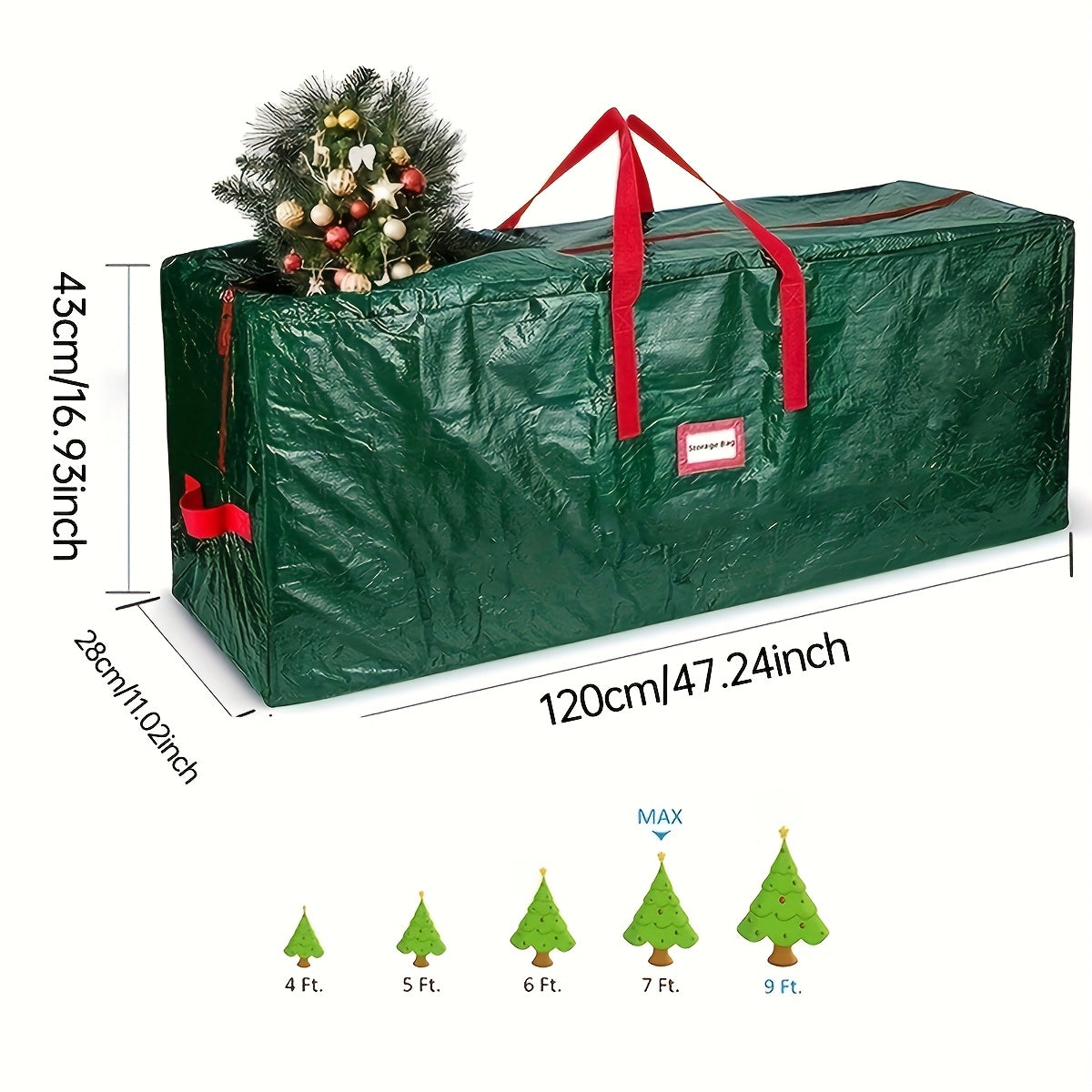 Big Christmas Tree Storage Bag Heavy Duty Waterproof