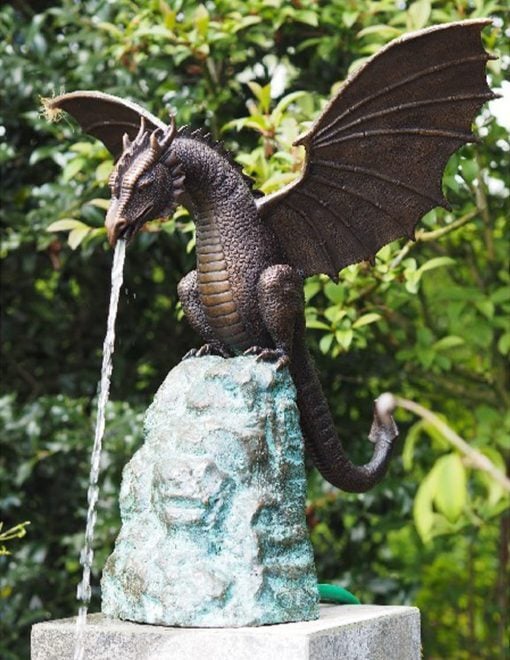 Detailed Dragon Water Feature Statue - Luxicro