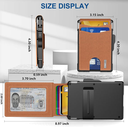 Slim Men's Leather Wallet with RFID Card Holder