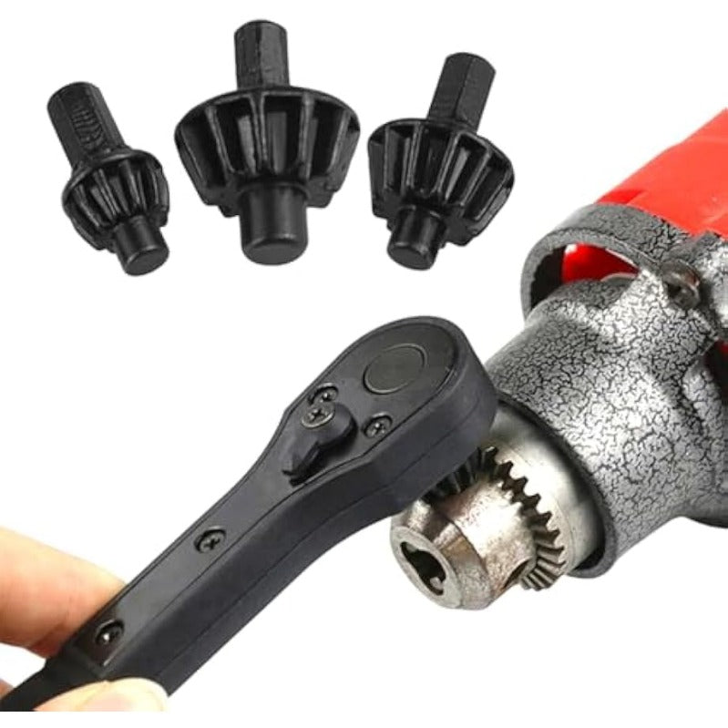Multi-Tool Ratchet Drill Bit Set with Key