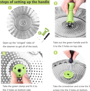 Portable Folding Food Steamer Basket