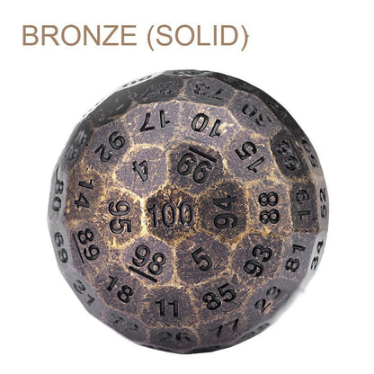 Fun 100 Side Metal Dice for Board Games