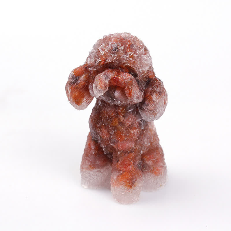 Shiny Gemstone Dog Ornament Figure