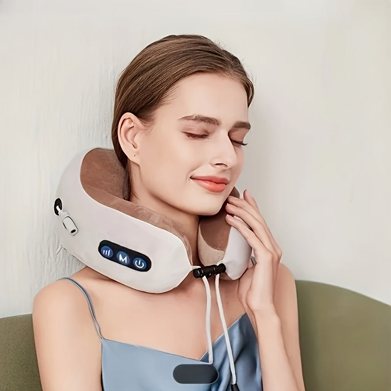 Plush U-Shaped Neck Support Pillow