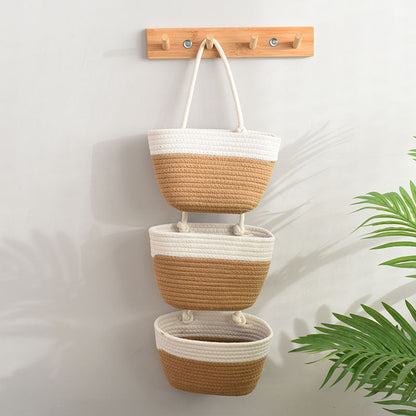 Woven 3-Level Storage Basket Shelf