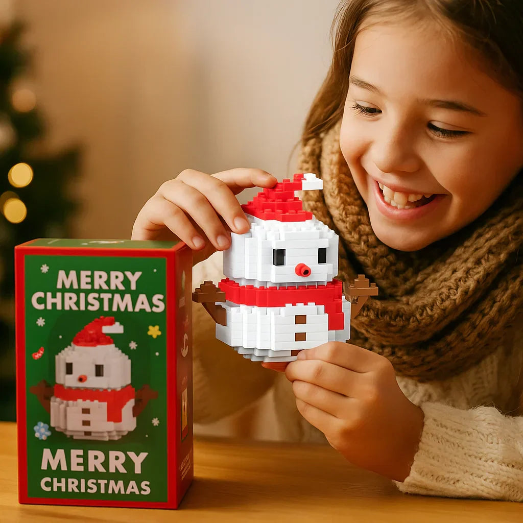 Vibrant Holiday Lego Style Figurines - Kids Playset