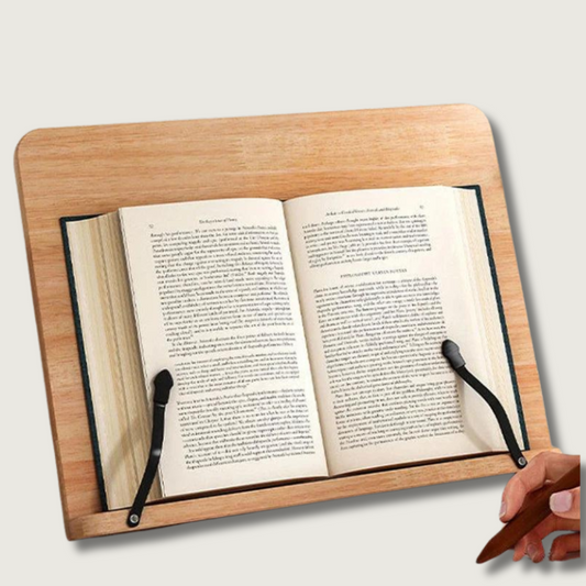 Compact Wooden Desk Book Holder - Luxicro