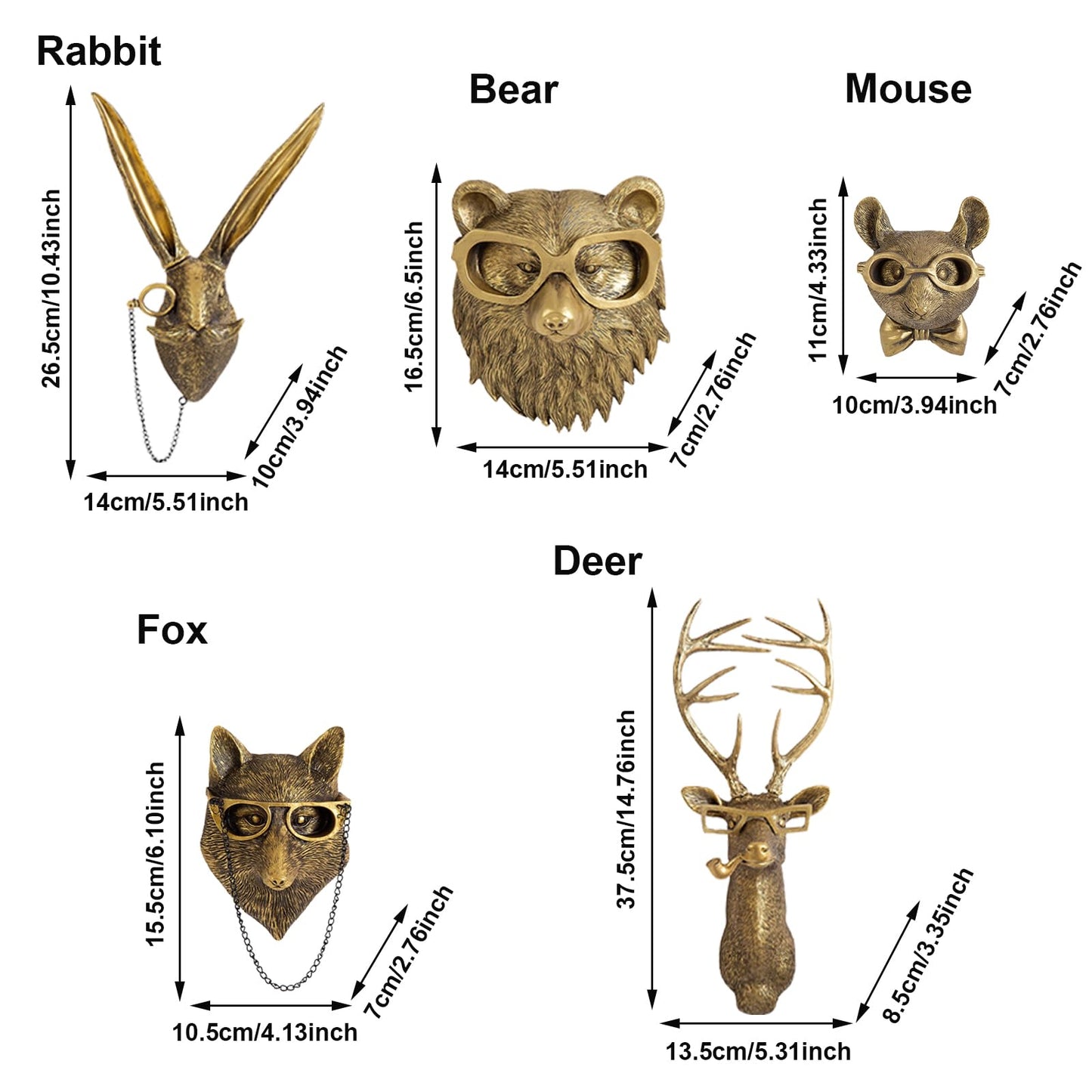 Stylish Wildlife Wall Art Sculptures