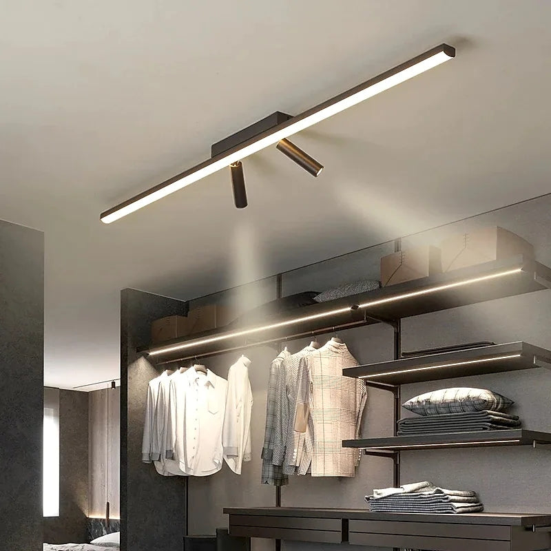 Contemporary Slim LED Ceiling Lamp with Dimmable Spots