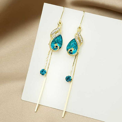Fashionable Turquoise Bird Dangle Earrings