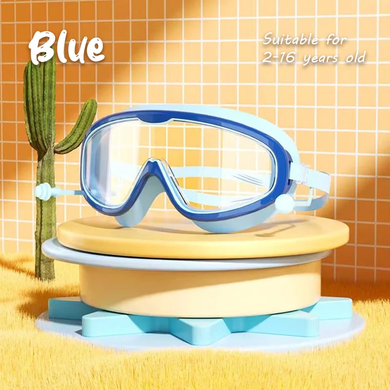 Kids Large Frame Clear Swim Goggles Waterproof
