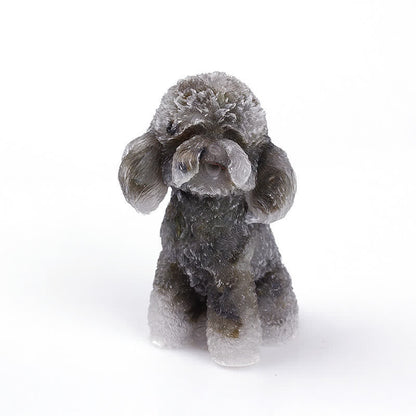 Shiny Gemstone Dog Ornament Figure