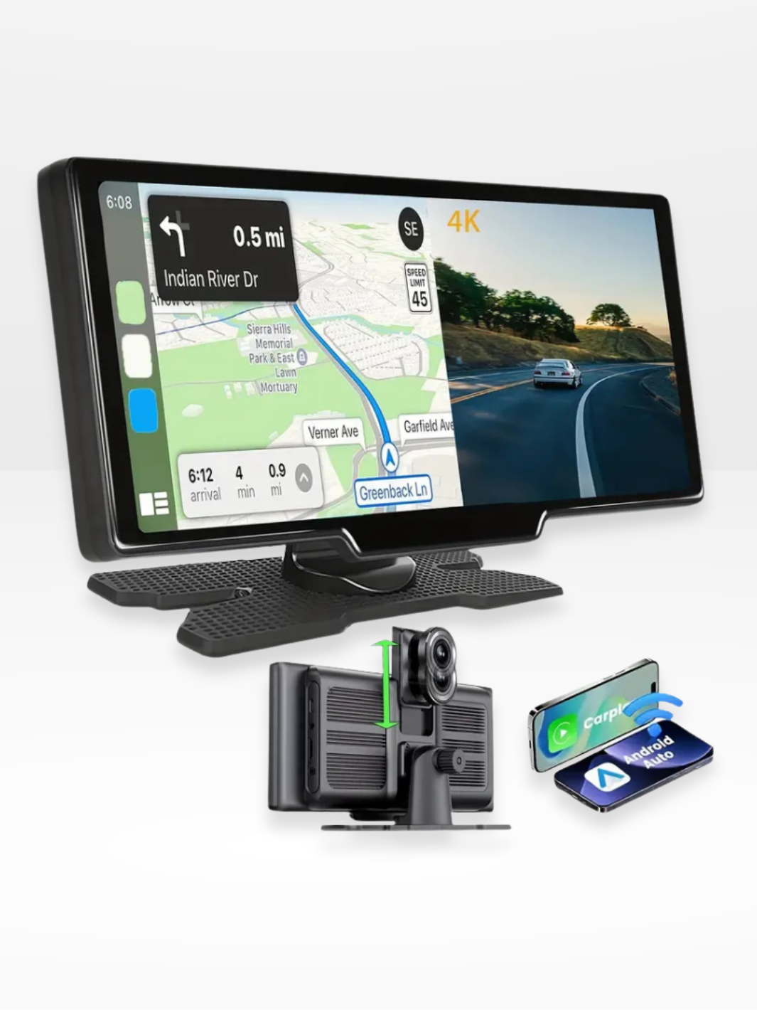 Big 10.2 Inch Car Play Touch Screen Display - Luxicro