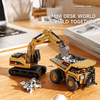 Compact RC Construction Vehicle Playset