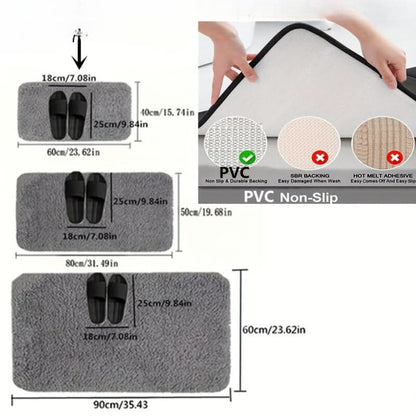 Plush Absorbent Bathroom Mat