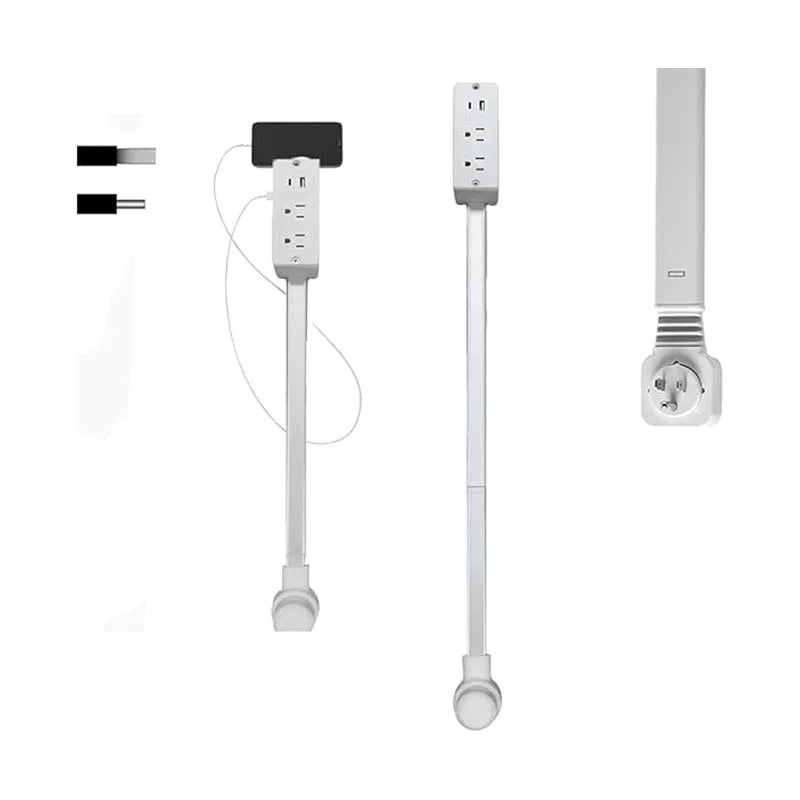 Compact USB Power Strip with Rotating Plug Outlet