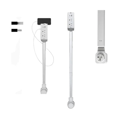 Compact USB Power Strip with Rotating Plug Outlet