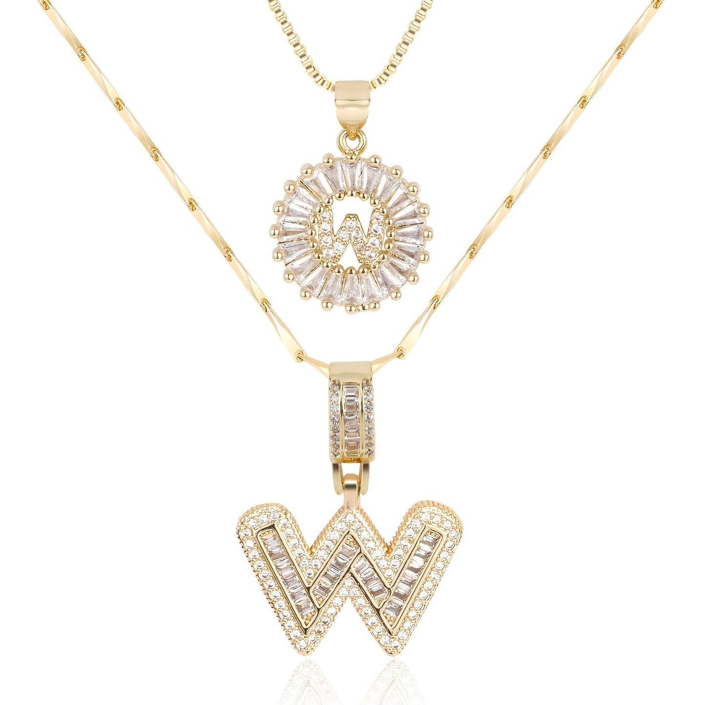 Fine 14k Gold Initial Diamond Pendant Necklace