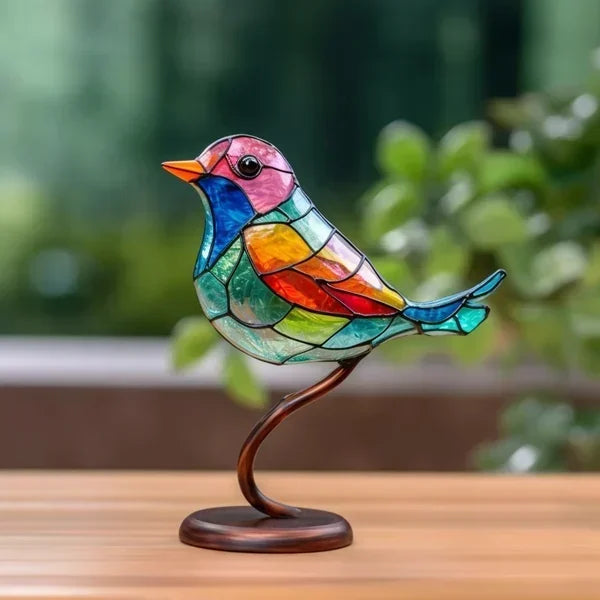 Colorful Decorative Glass Bird Figurines - Luxicro